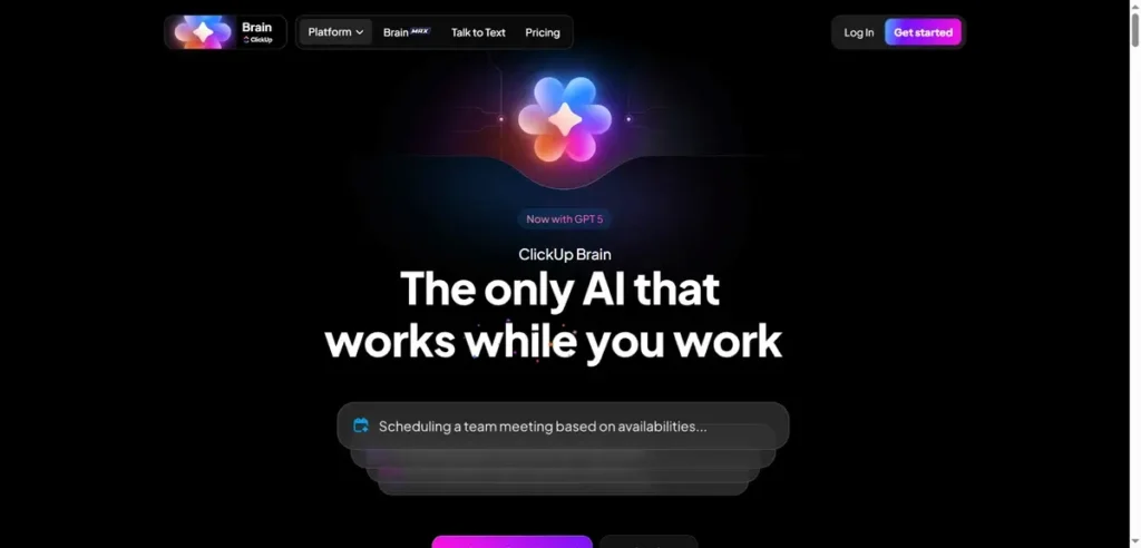 ClickUp AI homepage screenshot
