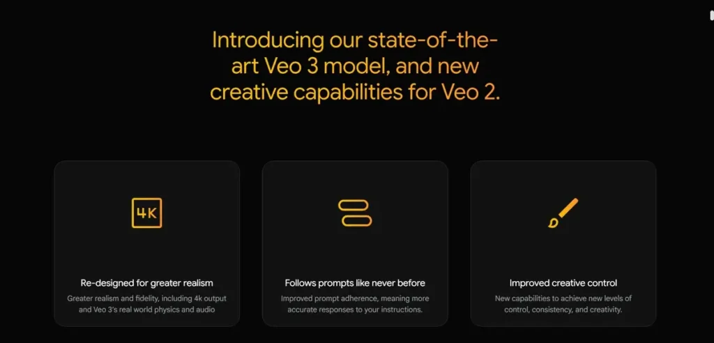 Veo 3 interface